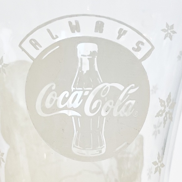 Vintage 1999 Coca Cola Santa Claus Christmas Beer Soda Glasses Pint Holiday Coke - Picture 5 of 13